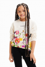 Dívčí tričko s dlouhým rukávem s elastickým spodním lemem DESIGUAL