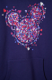 náhled Dívčí mikinové šaty s potiskem srdce a flitry DESIGUAL