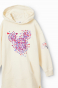 náhled Dívčí mikinové šaty s potiskem srdce a flitry DESIGUAL