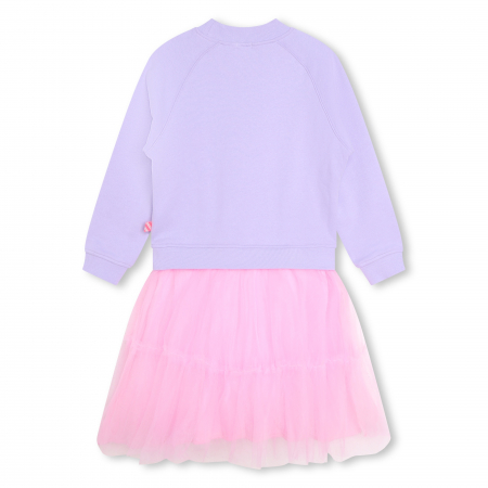detail Dívčí fialové a růžové tylové šaty BILLIEBLUSH