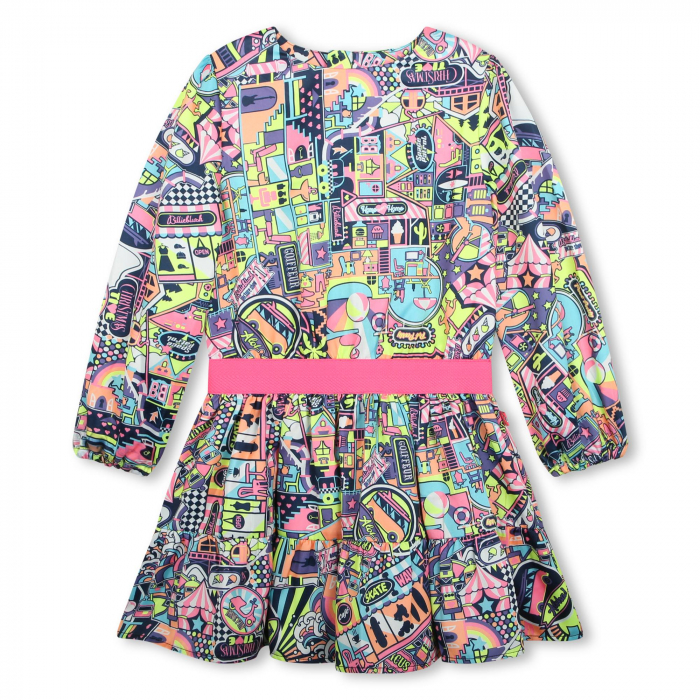 detail Dívčí šaty s celoplošným grafickým potiskem BILLIEBLUSH