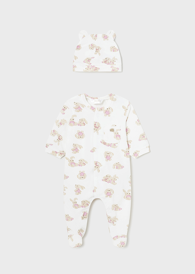 Novorozenecké pyžamo s čepicí MAYORAL