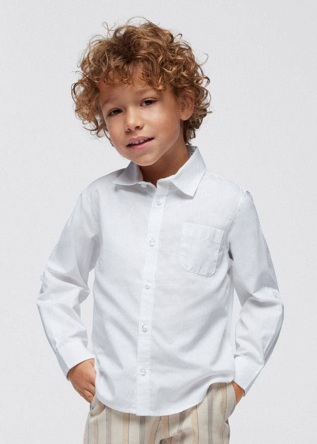 Bavlněná košile s dlouhým rukávem pro chlapce MAYORAL