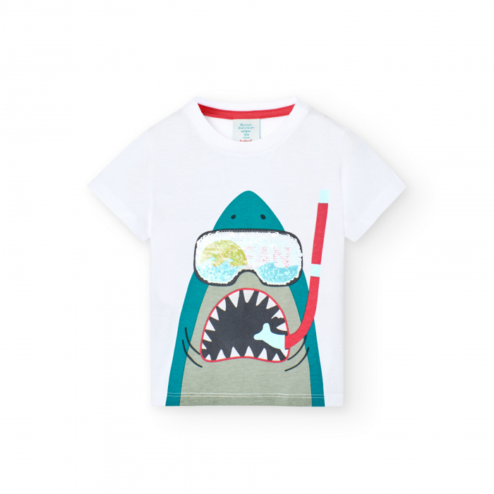 detail Chlapecké tričko s potiskem žraloka BOBOLI