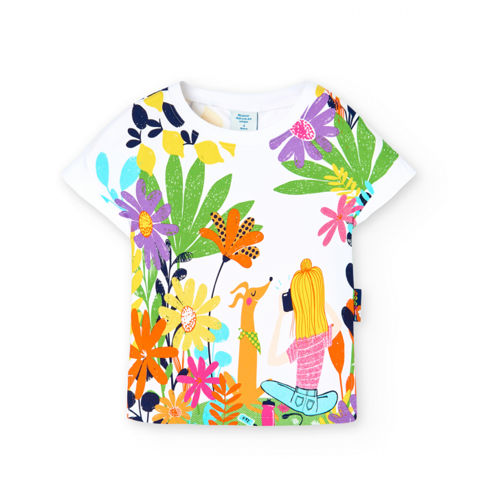 detail Dívčí tričko s potiskem přírody BOBOLI
