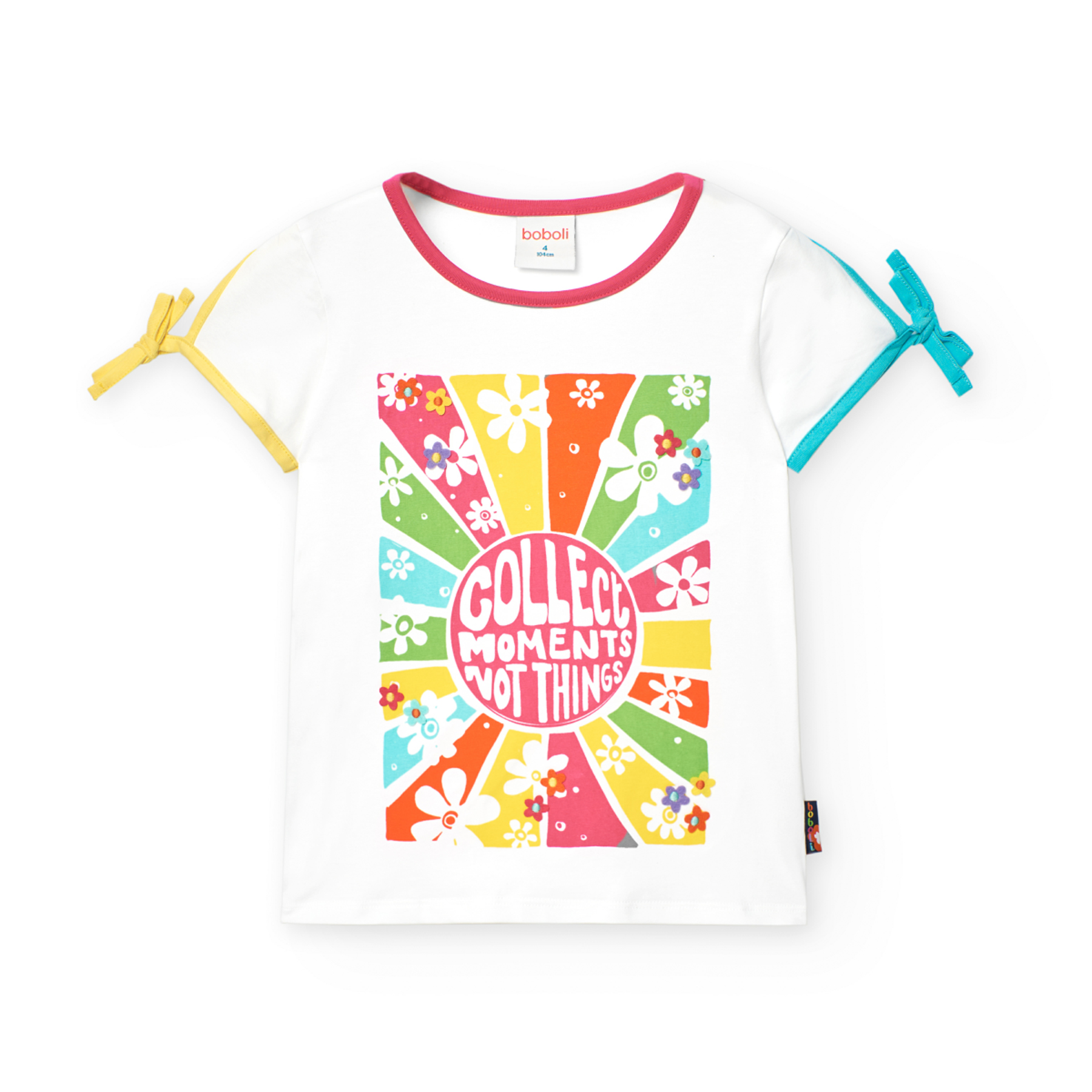 Dívčí tričko zdobené tištěným designem BOBOLI